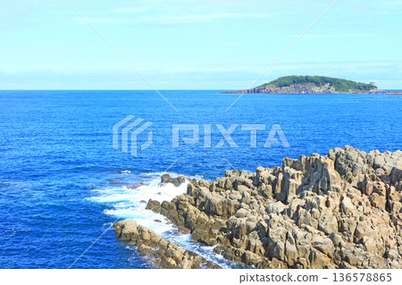 福井縣堺市東尋坊風景 福井縣堺市東尋坊風景 136578865