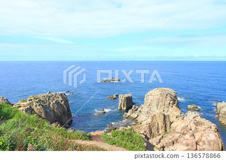 福井縣堺市東尋坊風景 136578866