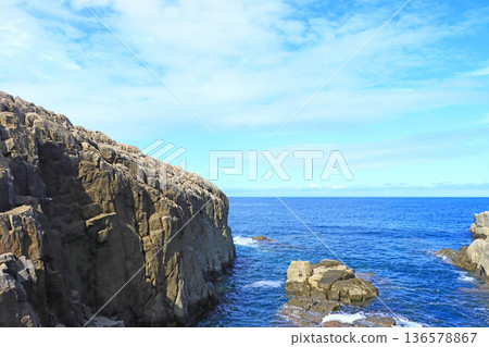 福井縣堺市東尋坊風景 福井縣堺市東尋坊風景 136578867