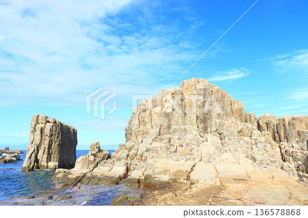 福井縣堺市東尋坊風景 福井縣堺市東尋坊風景 136578868