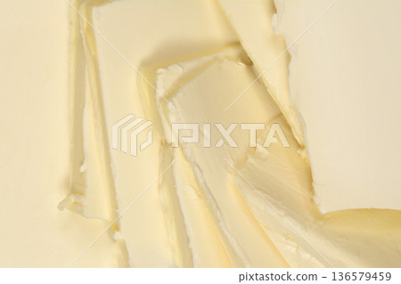 Slices of Fresh Yellow Margarine Texture Slices of Fresh Yellow Margarine Texture 136579459