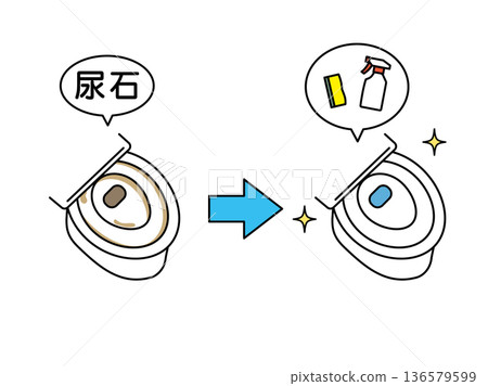 Toilet cleaning illustration Toilet cleaning illustration 136579599