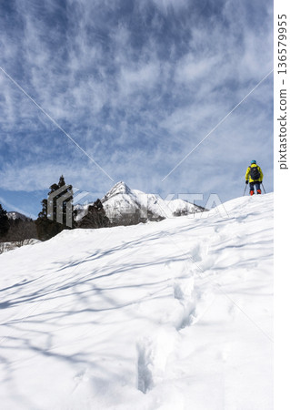 Image of snow chute trekking Kagami Oyama Image of snow chute trekking Kagami Oyama 136579955