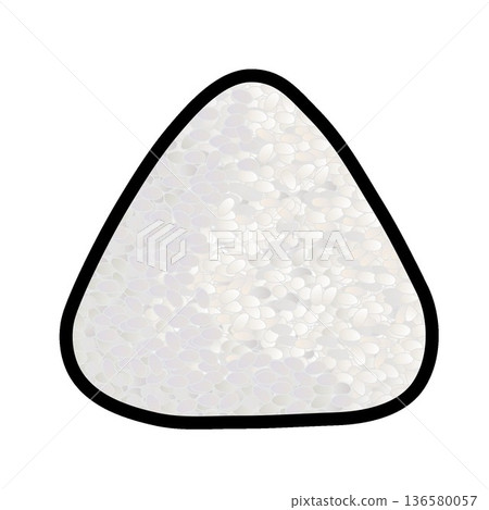 三角形飯糰的示意圖 136580057