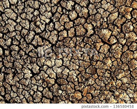 Dry cracked earth texture background 136580458