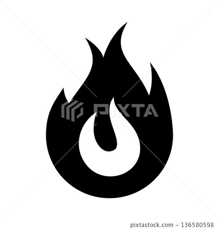 簡單的火焰圖示向量素材 136580598