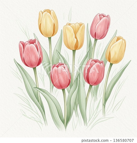 鬱金香圖 136580707