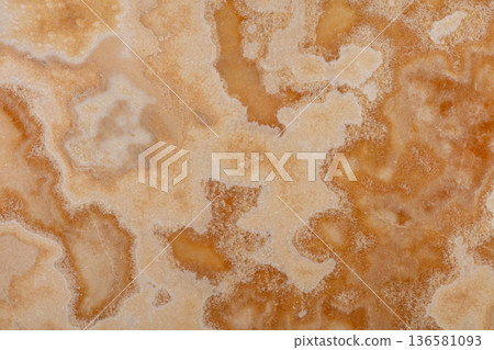 Onyx Miele background, natural texture in warm color for design. Slab photo. 136581093