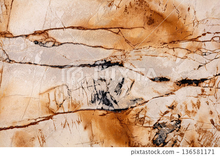 Roma Imperiale - natural calcite background in beautiful light beige tone, texture for your new design look. Roma Imperiale - natural calcite background in beautiful light beige tone, texture for your new design look. 136581171
