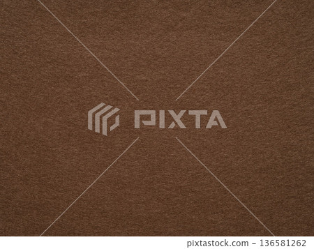 Dark brown felt, velvet texture. Soft background for text, lettering, patchwork or other art work. Full frame backdrop pattern wallpaper of art and stationery material in dark color. Natural felt. 136581262
