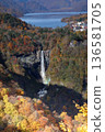 [Flat Rate] Kegon Falls and Lake Chuzenji in Autumn as Seen from the Akechidaira Observatory (Nikko City, Tochigi Prefecture) 136581705