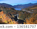 [Flat Rate] Kegon Falls and Lake Chuzenji in Autumn as Seen from the Akechidaira Observatory (Nikko City, Tochigi Prefecture) 136581707