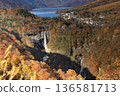 [Flat Rate] Kegon Falls and Lake Chuzenji in Autumn as Seen from the Akechidaira Observatory (Nikko City, Tochigi Prefecture) 136581713