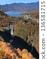 [Flat Rate] Kegon Falls and Lake Chuzenji in Autumn as Seen from the Akechidaira Observatory (Nikko City, Tochigi Prefecture) 136581715