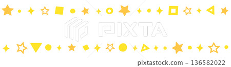 Yellow cute pattern line decoration Yellow cute pattern line decoration 136582022