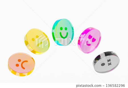 3d Glass emoji feedback icons for customer satisfaction and App rating concept 3d Glass emoji feedback icons for customer satisfaction and App rating concept 136582296