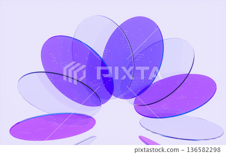 Modern transparent glass for Web3 and AI technology background. 3d rendering Modern transparent glass for Web3 and AI technology background. 3d rendering 136582298