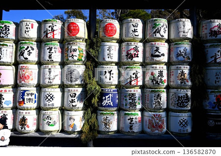 Sake barrels dedicated 136582870