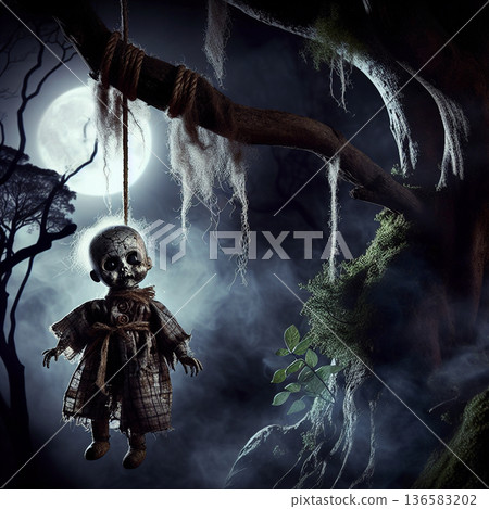 毛骨悚然的懸掛娃娃 136583202