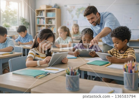 Digital learning classroom 136583794