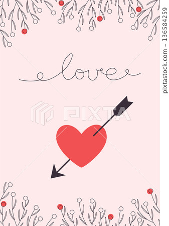 romantic card design 136584259