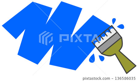 用油性或水性顏料重繪或重製的筆刷畫插圖 用油性或水性顏料重繪或重製的筆刷畫插圖 136586035