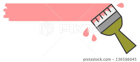 Illustration of brush painting to remake or repaint with oil-based or water-based paint Illustration of brush painting to remake or repaint with oil-based or water-based paint 136586045