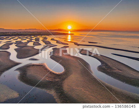 日本百大最佳日落之一：從空中俯瞰大分縣馬多馬海岸的壯麗日落 136586145