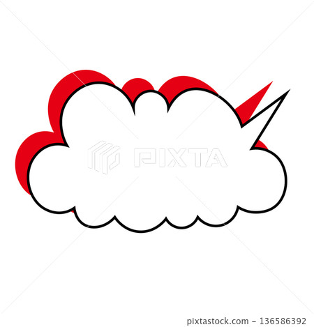 Simple speech bubble illustration - Fluffy Simple speech bubble illustration - Fluffy 136586392