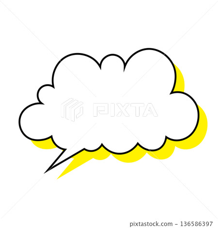 Simple speech bubble illustration - Fluffy Simple speech bubble illustration - Fluffy 136586397