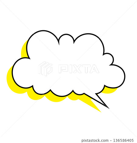 Simple speech bubble illustration - Fluffy Simple speech bubble illustration - Fluffy 136586405