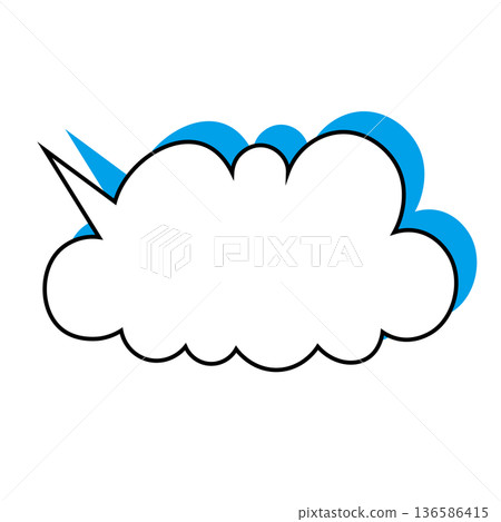 Simple speech bubble illustration - Fluffy Simple speech bubble illustration - Fluffy 136586415