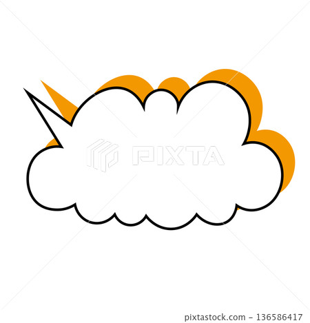 Simple speech bubble illustration - Fluffy Simple speech bubble illustration - Fluffy 136586417