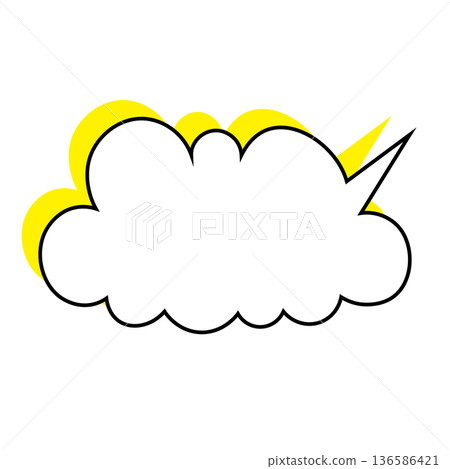 Simple speech bubble illustration - Fluffy Simple speech bubble illustration - Fluffy 136586421