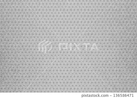 Background image 6: A glittering, delicate silver pattern overlaid with a gray hemp leaf pattern 136586471