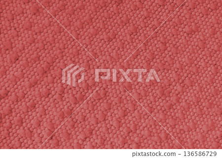 Red jacquard upholstery fabric texture with soft pom pom woven pattern, cloth background Red jacquard upholstery fabric texture with soft pom pom woven pattern, cloth background 136586729