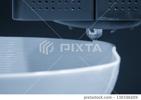Close-Up Additive Manufacturing Process in Blue Tone Scene Close-Up Additive Manufacturing Process in Blue Tone Scene 136586889