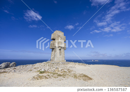 Cross of Lorraine memorial in Camaret sur Mer Brittany Cross of Lorraine memorial in Camaret sur Mer Brittany 136587587