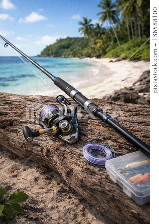 Preparing for the tide (beach tackle) 136588100