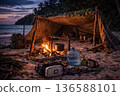 Fire hut (beach tarp) 136588101