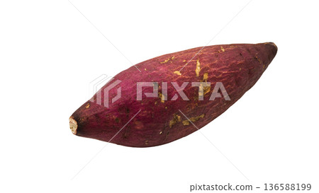 Close-up of a single sweet potato (transparent background) Close-up of a single sweet potato (transparent background) 136588199