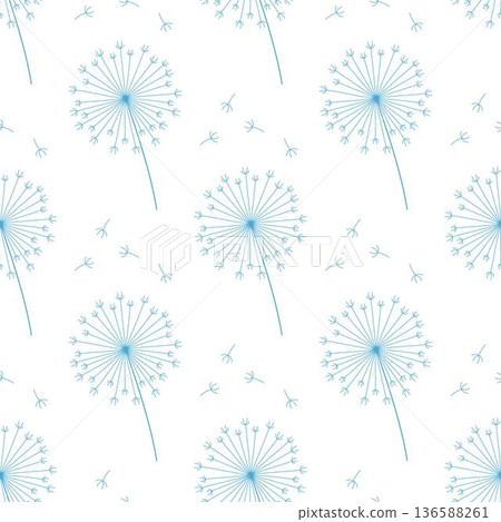 dandelion seamless pattern 136588261