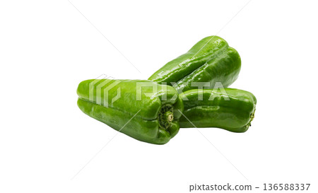 Bell peppers, fresh vegetable ingredients (transparent background) Bell peppers, fresh vegetable ingredients (transparent background) 136588337