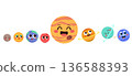 Set Of Cute Planets Of Solar System Cartoon Vector Illustration 136588393