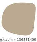 Beige Irregular Circular Square Empty Label Abstract Element 136588400