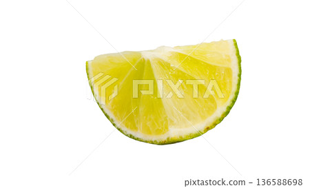 Lime cut section, fresh citrus fruit material (transparent background) Lime cut section, fresh citrus fruit material (transparent background) 136588698