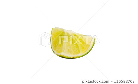 Lime cut section, fresh citrus fruit material (transparent background) Lime cut section, fresh citrus fruit material (transparent background) 136588702