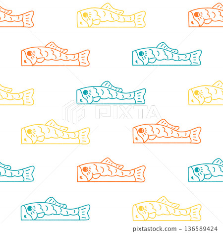 兒童節素材/鯉魚飄帶圖案 兒童節素材/鯉魚飄帶圖案 136589424