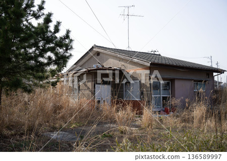 Houses and homes left in ruins by the Fukushima nuclear accident Houses and homes left in ruins by the Fukushima nuclear accident 136589997