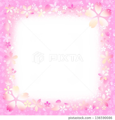 一幅精美的背景插圖，以方形櫻花為主題。 136590086